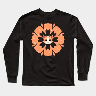 Orange Cat Long Sleeve T-Shirt